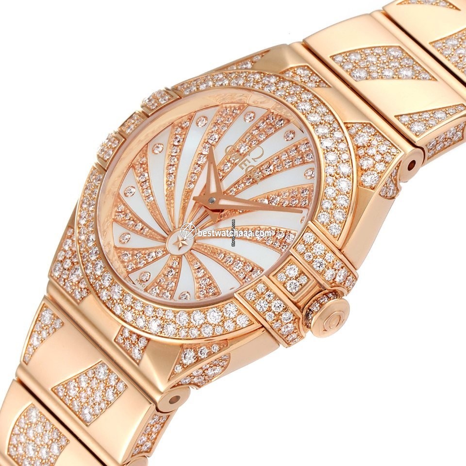 IMG_9081 Omega Constellation Quartz Womens watch Quartz Rose gold 123.55.24.60.55.011 Replica 6