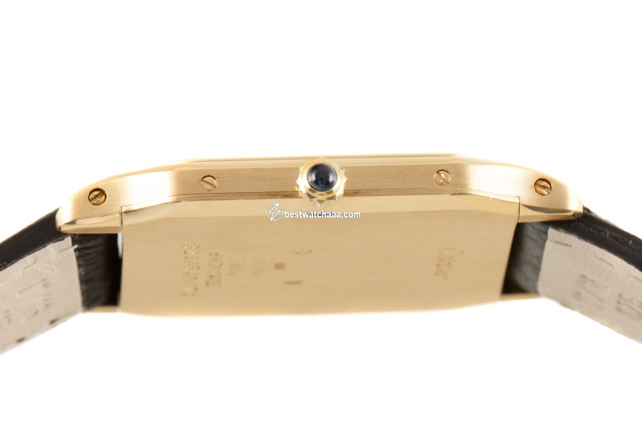 IMG_9081 Cartier Santos Dumont Mens watch Unisex Manual winding Yellow gold 1575 Replica 6