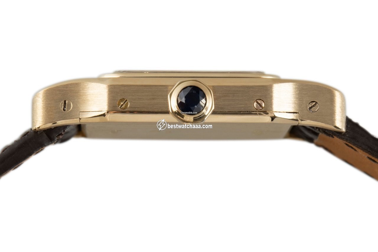 IMG_9081 Cartier Santos Dumont Womens watch Manual winding Yellow gold 15751 Replica 6