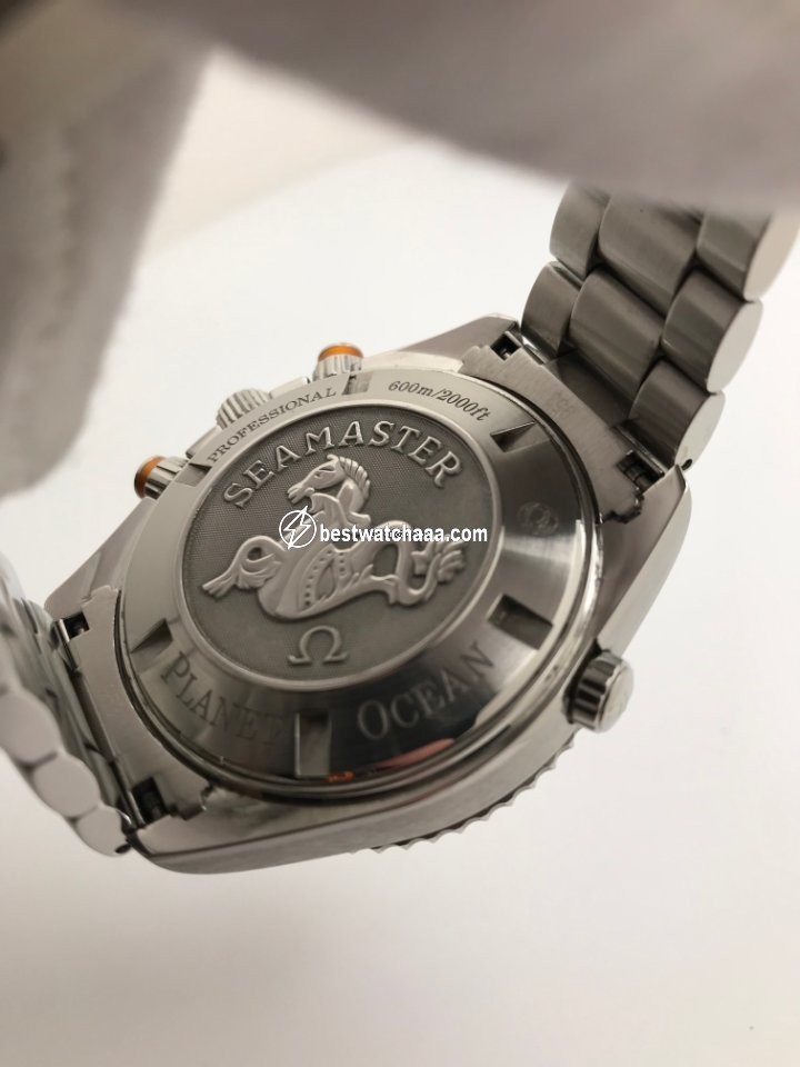 IMG_9081 Omega Seamaster Planet Ocean Chronograph Mens watch Unisex Automatic Steel 2218.50.00 Replica 6