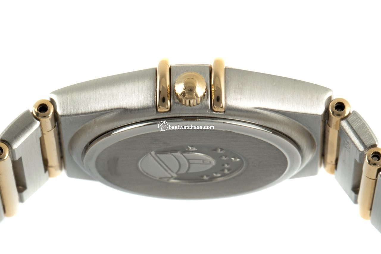 IMG_9081 Omega Constellation Quartz Womens watch Quartz Gold Steel 1272.30.00 Replica 6