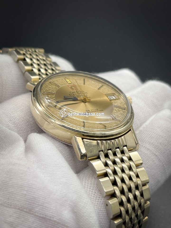 IMG_9081 Omega De Ville Mens watch Unisex Quartz Yellow gold 198.0032 Replica 6
