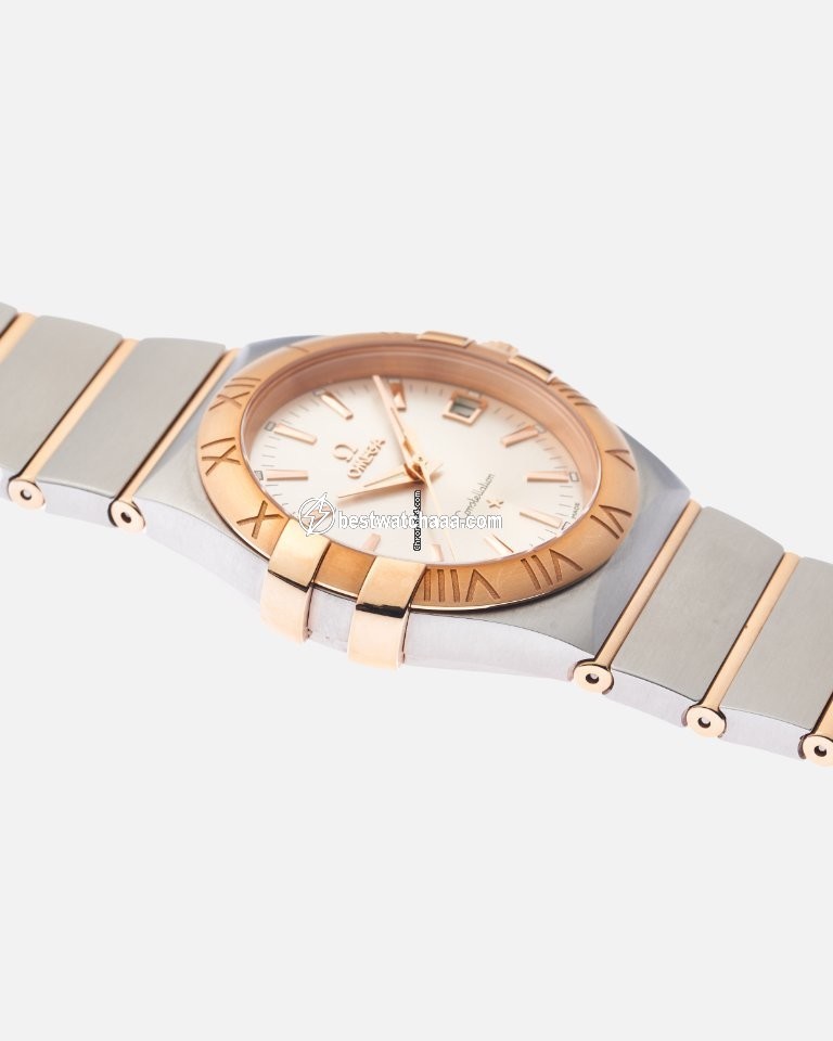 IMG_9081 Omega Constellation Quartz Mens watch Unisex Quartz Gold Steel 123.20.35.60.02.001 Replica 6