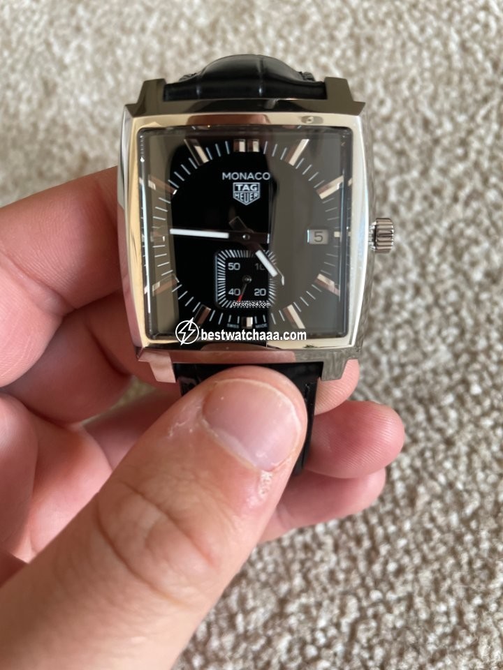 IMG_9081 TAG Heuer Monaco Lady Mens watch Unisex Quartz Steel WAW131A.FC6177 Replica 6