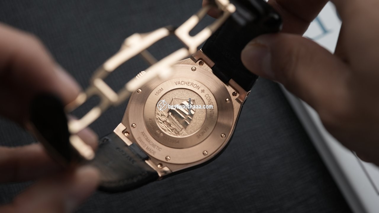 IMG_9081 Vacheron Constantin Overseas Mens watch Unisex Automatic Rose gold 47040 000R-9666 Replica 6