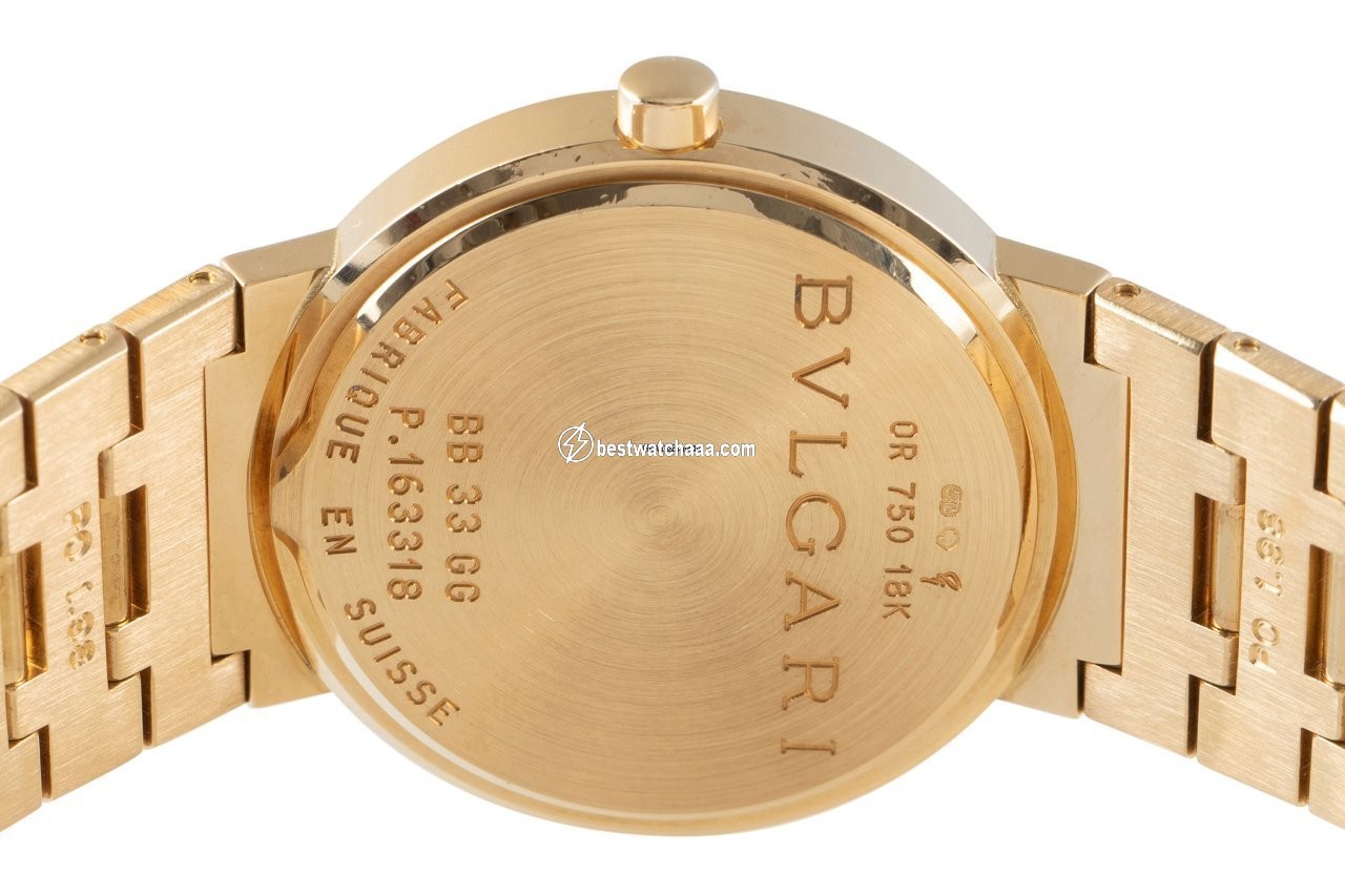 IMG_9081 Bulgari Bulgari Mens watch Unisex Quartz Yellow gold BB33GG Replica 6
