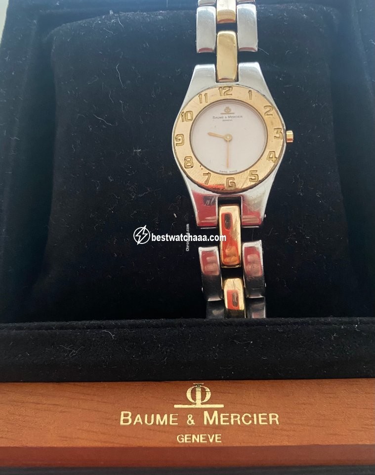 IMG_9081 Baume & Mercier Linea Womens watch Quartz Gold Steel MV045203 Replica 6