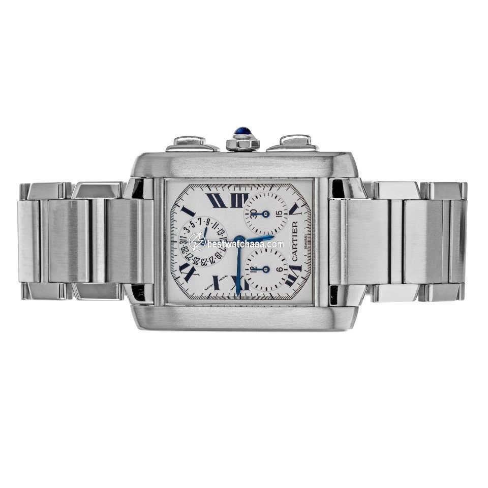 IMG_9081 Cartier Tank Francaise Mens watch Unisex Quartz Steel W51001Q3 2303 Replica 6