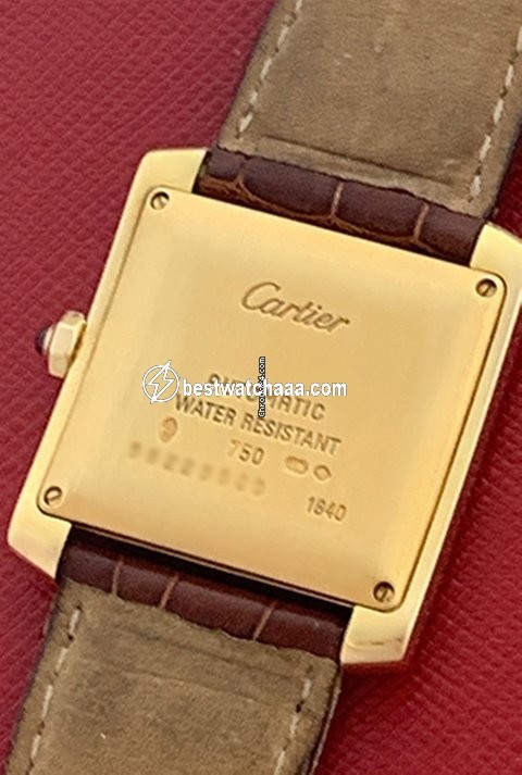IMG_9081 Cartier Tank Francaise Mens watch Unisex Automatic Yellow gold W5000156 Replica 6