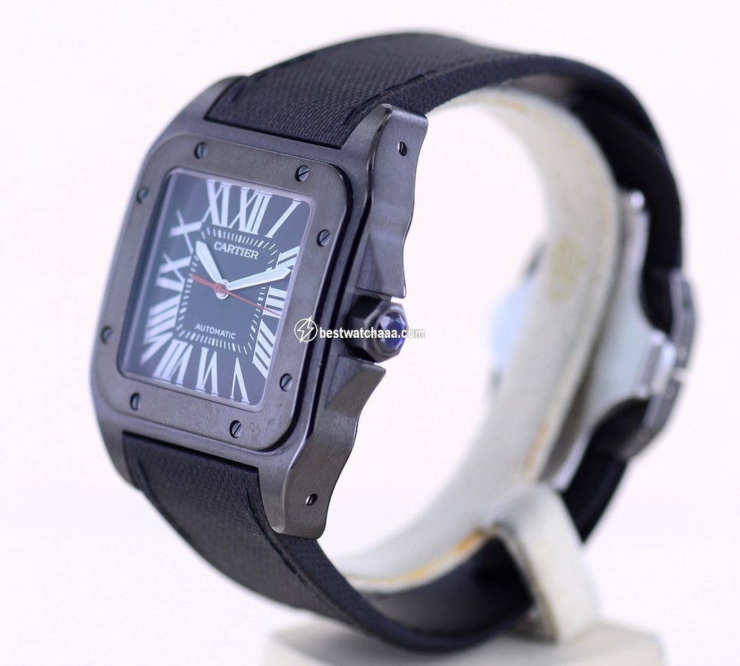 IMG_9081 Cartier Santos 100 Mens watch Unisex Automatic Steel 3774 WSSA0006 Replica 6