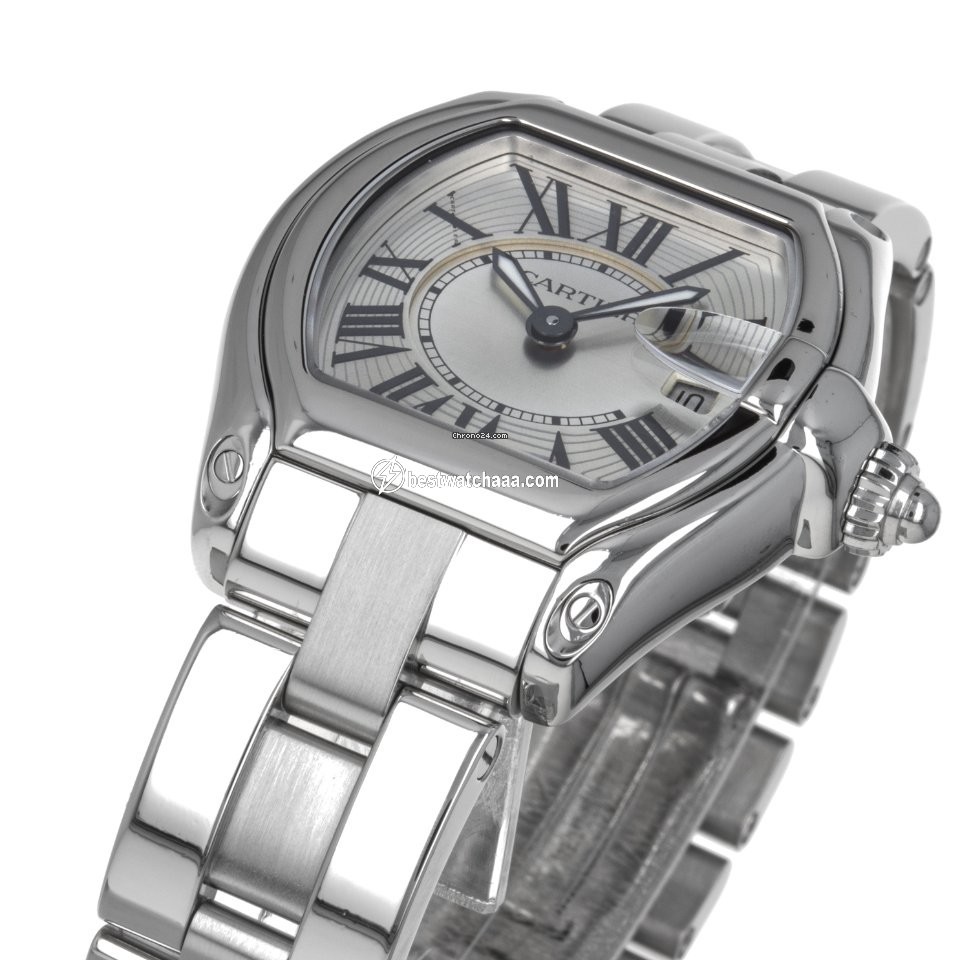 IMG_9081 Cartier Roadster Womens watch Quartz Steel W62016V3 2675 Replica 6