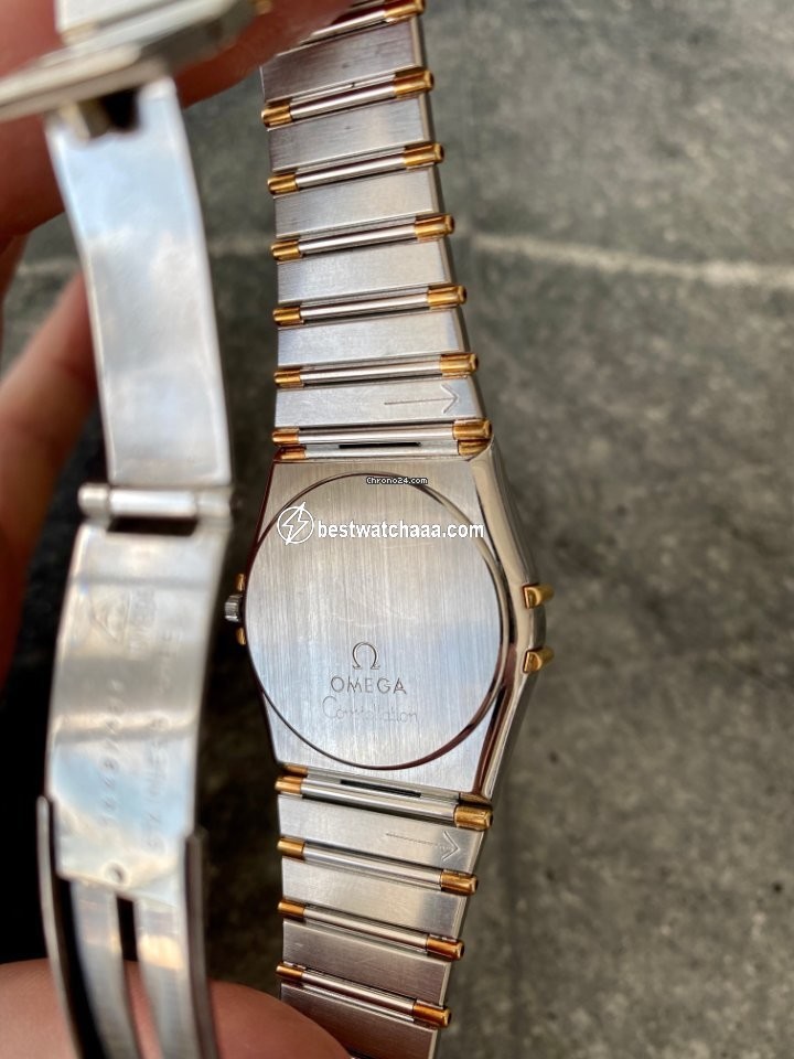 IMG_9081 Omega Constellation Mens watch Unisex Quartz Gold Steel 1448 431 Replica 6
