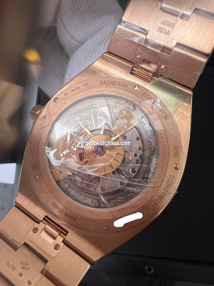 IMG_9081 Vacheron Constantin Overseas Mens watch Unisex Automatic Rose gold 4300V 120R-B064 Replica 6
