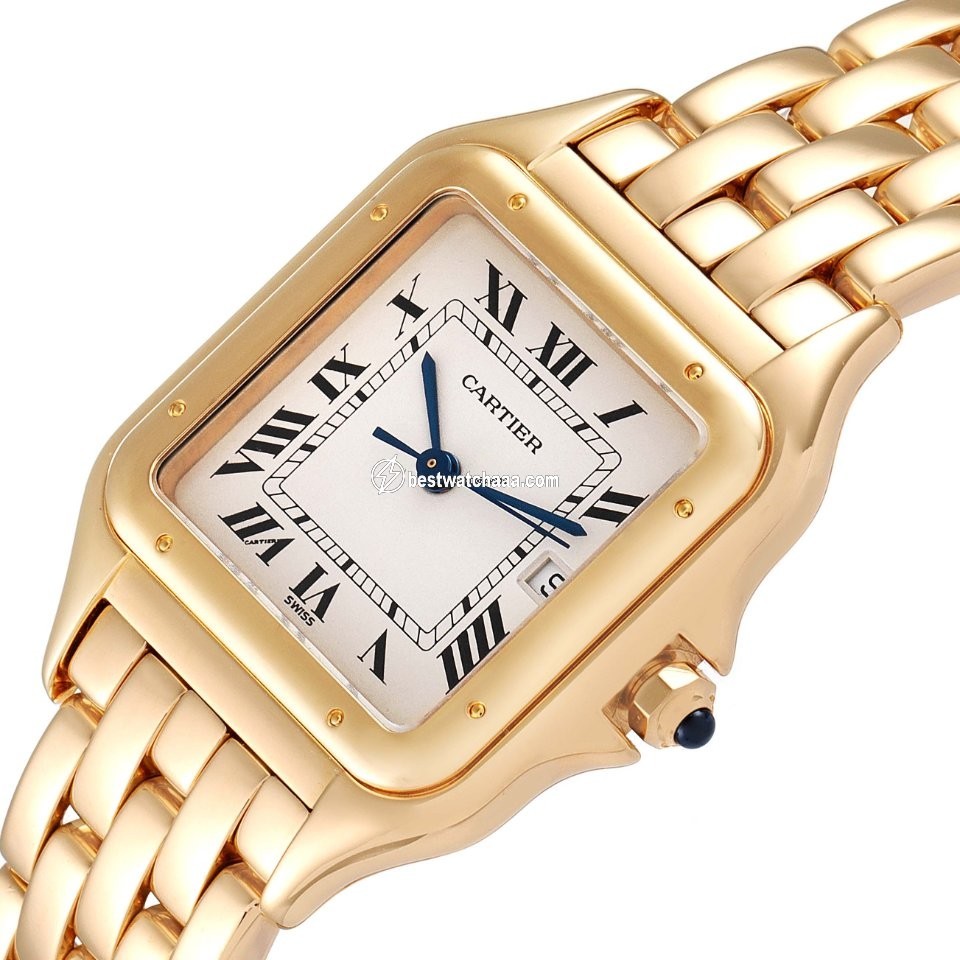 IMG_9081 Cartier Panthere Mens watch Unisex Quartz Yellow gold W25014B9 Replica 6