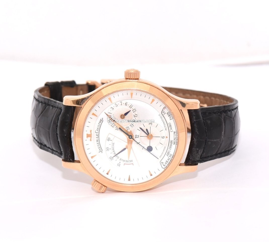 IMG_9081 Jaeger-LeCoultre Master Geographic Mens watch Unisex Automatic Red gold 142.2.92 Replica 6
