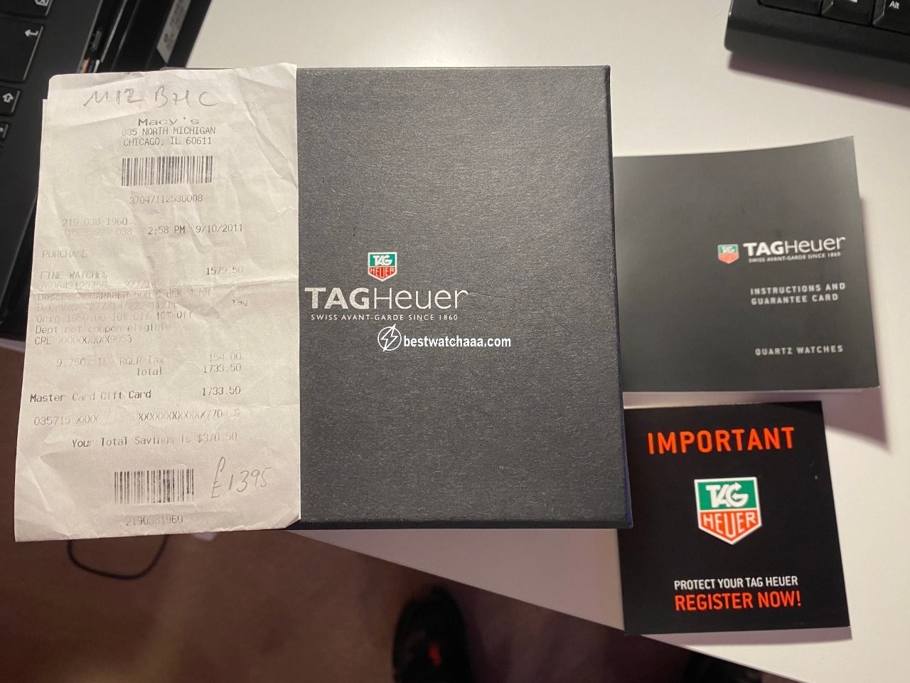 IMG_9081 TAG Heuer Aquaracer 500M Mens watch Unisex Quartz Steel WAJ 1113 Replica 6