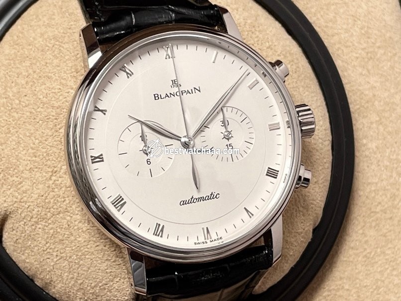 IMG_9081 Blancpain Villeret Mens watch Unisex Automatic White gold 4082-1542-55 Replica 6