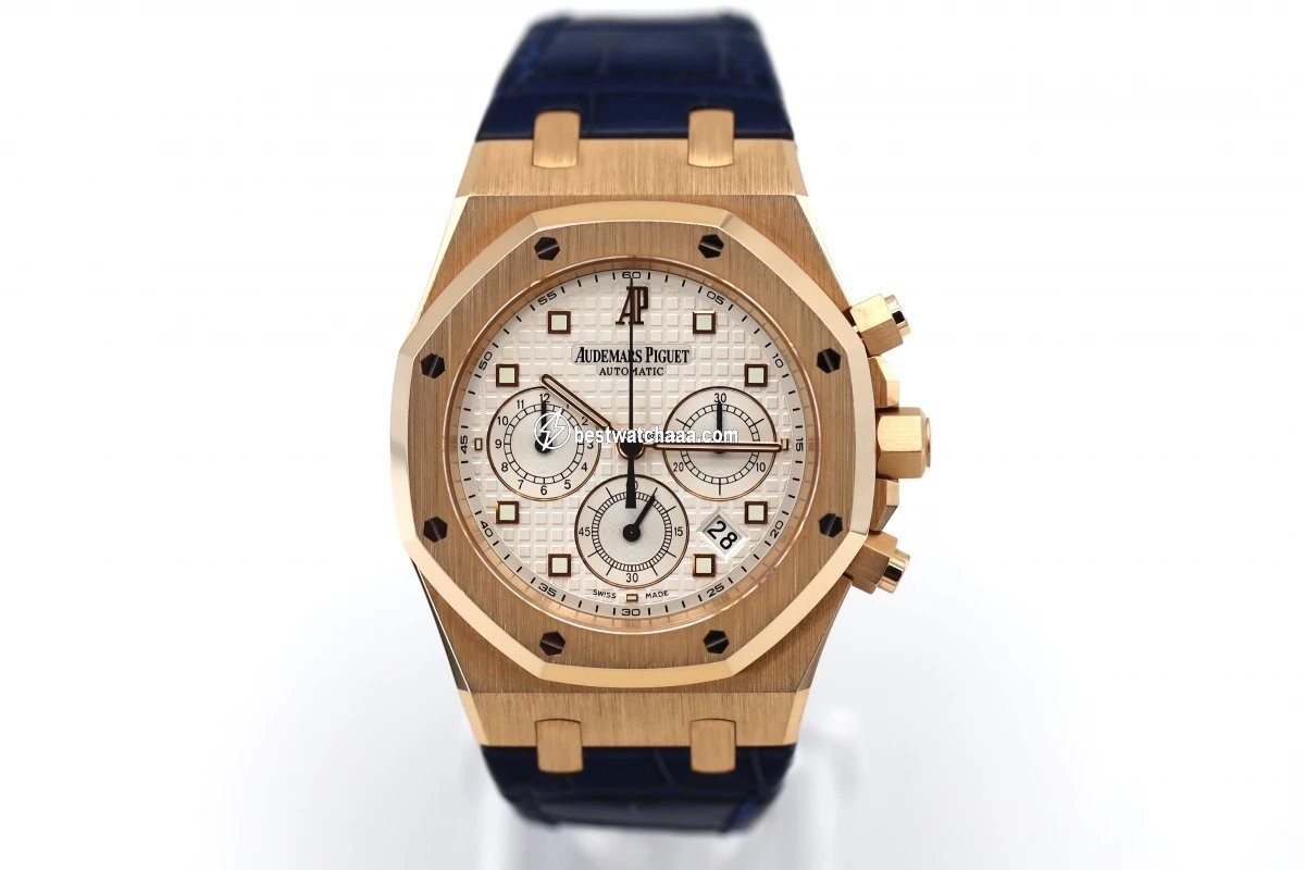 IMG_9081 Audemars Piguet Royal Oak Chronograph Mens watch Unisex Automatic Rose gold 26022OR.OO.D088CR.01 Replica 6