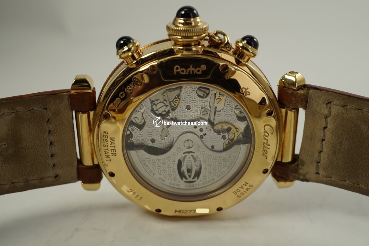IMG_9081 Cartier Pasha Mens watch Unisex Automatic Yellow gold 2111 Replica 6