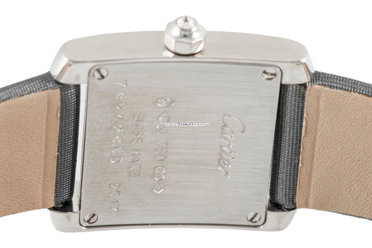 IMG_9081 Cartier Tank Francaise Womens watch Quartz White gold 2517 Replica 6
