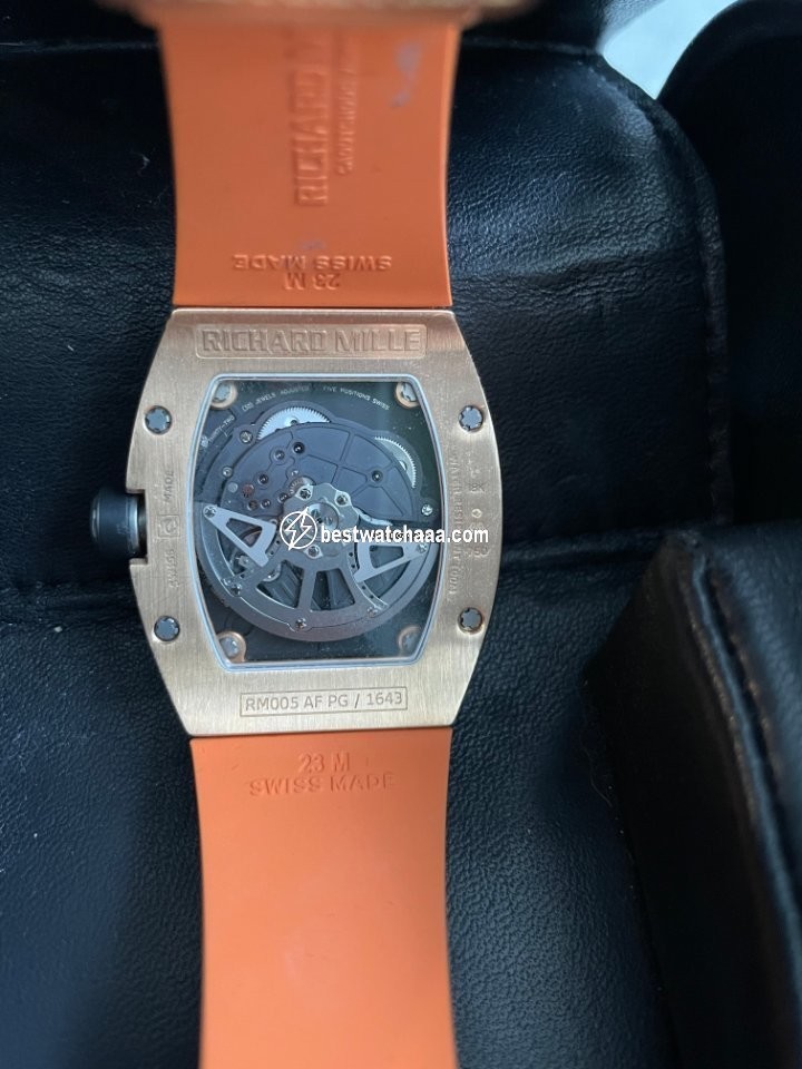 IMG_9081 Richard Mille RM 005 Mens watch Unisex Automatic Rose gold 1643 Replica 6