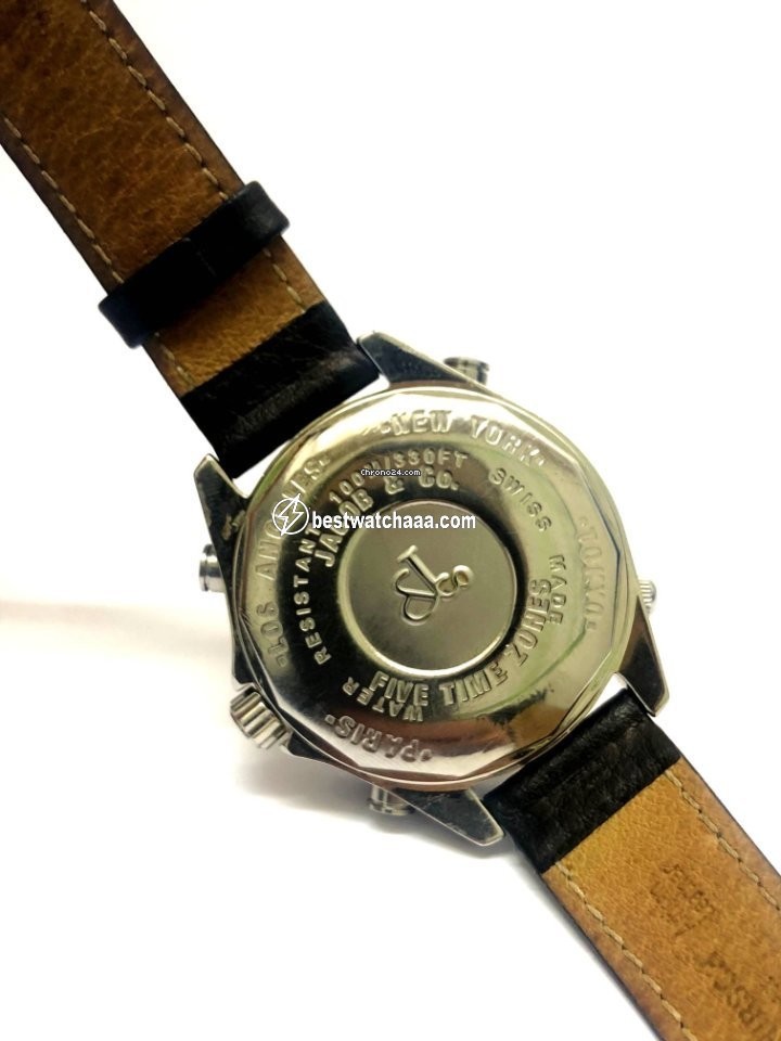 IMG_9081 Jacob & Co. Five Time Zone Mens watch Unisex Quartz Steel JC-4 Replica 6