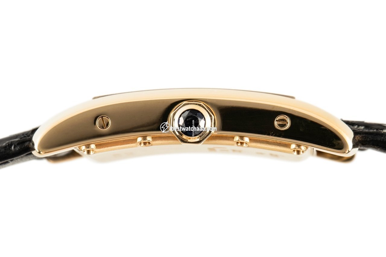 IMG_9081 Cartier Tank Americaine Mens watch Unisex Quartz Yellow gold 811905 Replica 6