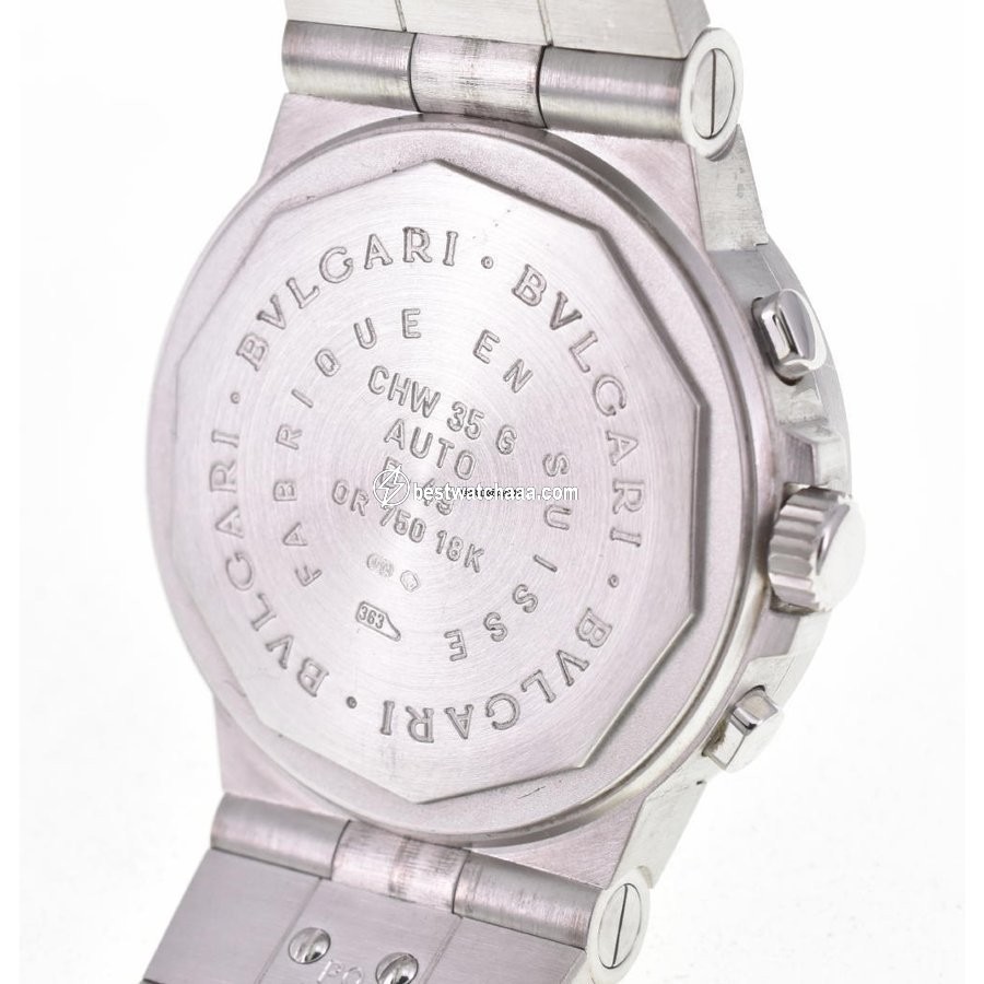 IMG_9081 Bulgari Diagono Mens watch Unisex Automatic White gold CHW35G AUTO Replica 6