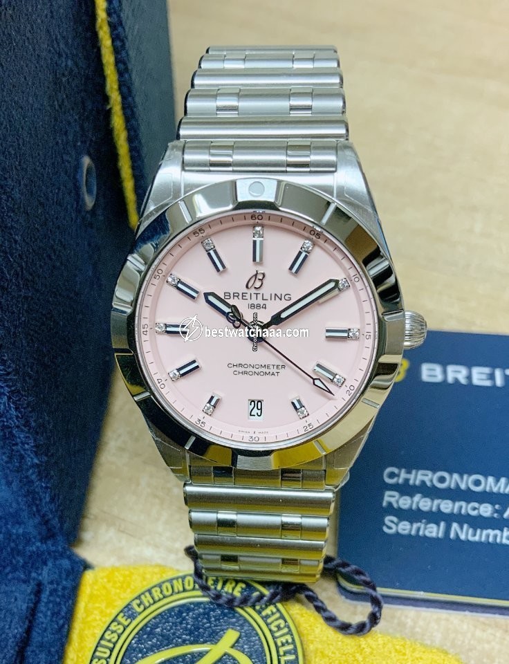 IMG_9081 Breitling Chronomat Womens watch Quartz Steel A77310101K1A1 Replica 6