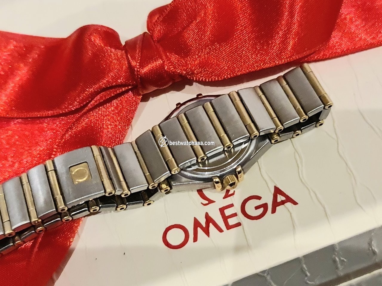 IMG_9081 Omega Constellation Ladies Womens watch Quartz Gold Steel 1202.30.00 Replica 6