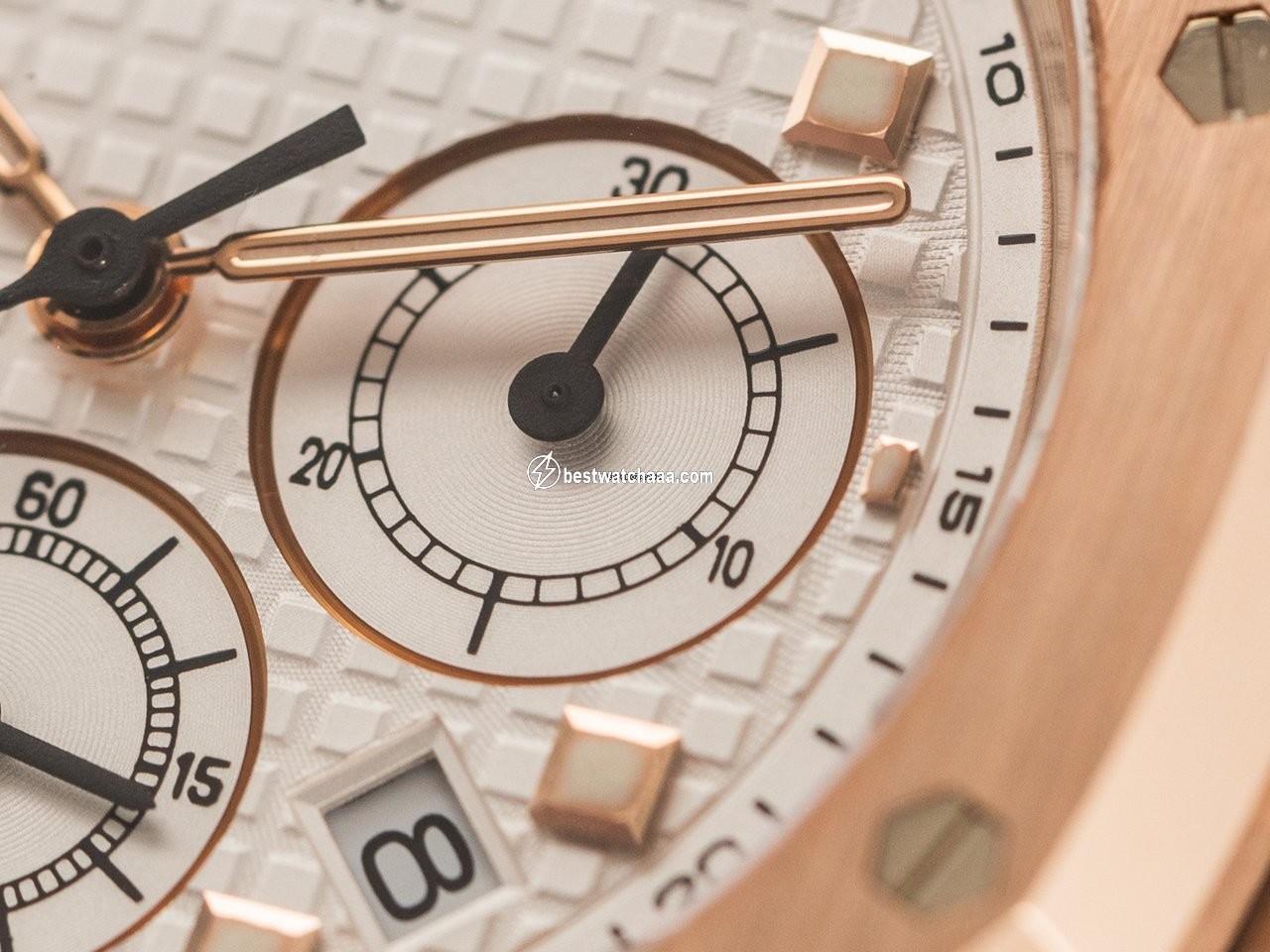 IMG_9081 Audemars Piguet Royal Oak Chronograph Mens watch Unisex Automatic Rose gold 26220OR Replica 6