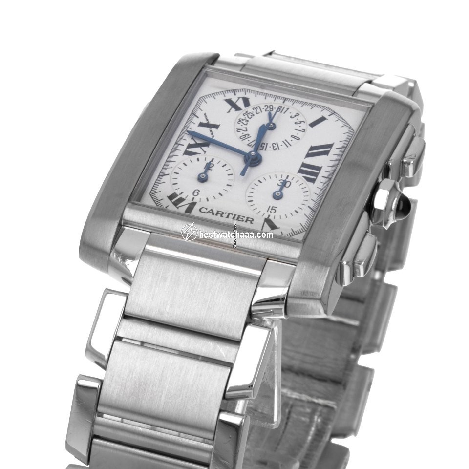 IMG_9081 Cartier Tank Francaise Mens watch Unisex Quartz Steel W51001Q3 2303 Replica 6