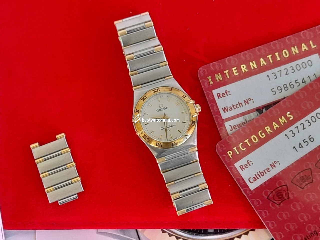 IMG_9081 Omega Constellation Womens watch Quartz Gold Steel 13723000 Replica 6