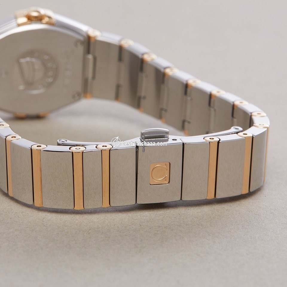 IMG_9081 Omega Constellation Quartz Womens watch Quartz Gold Steel 123.20.24.60.05.002 Replica 6