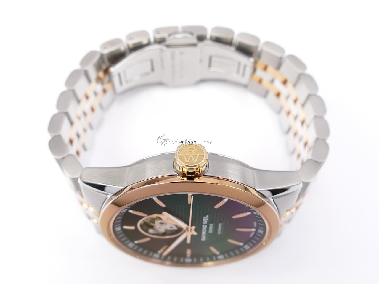 IMG_9081 Raymond Weil Freelancer Mens watch Unisex Automatic Gold Steel 27101 Replica 6