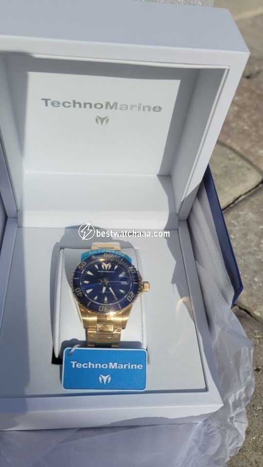 IMG_9081 Technomarine Mens watch Unisex Automatic Gold Steel TM-219083 Replica 6
