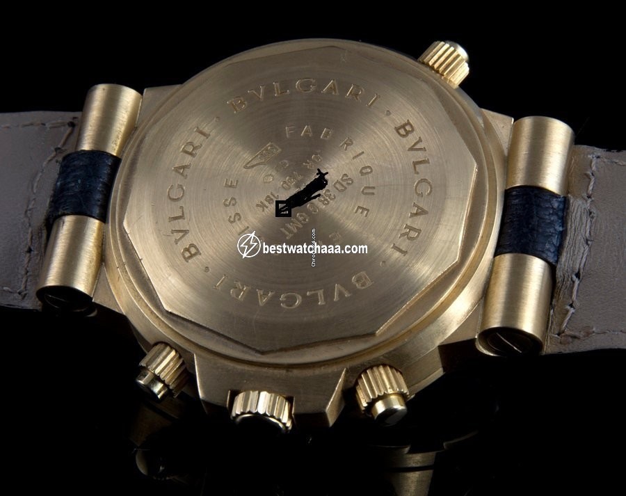 IMG_9081 Bulgari Diagono Mens watch Unisex Automatic Yellow gold SD 38 G GMT Replica 6