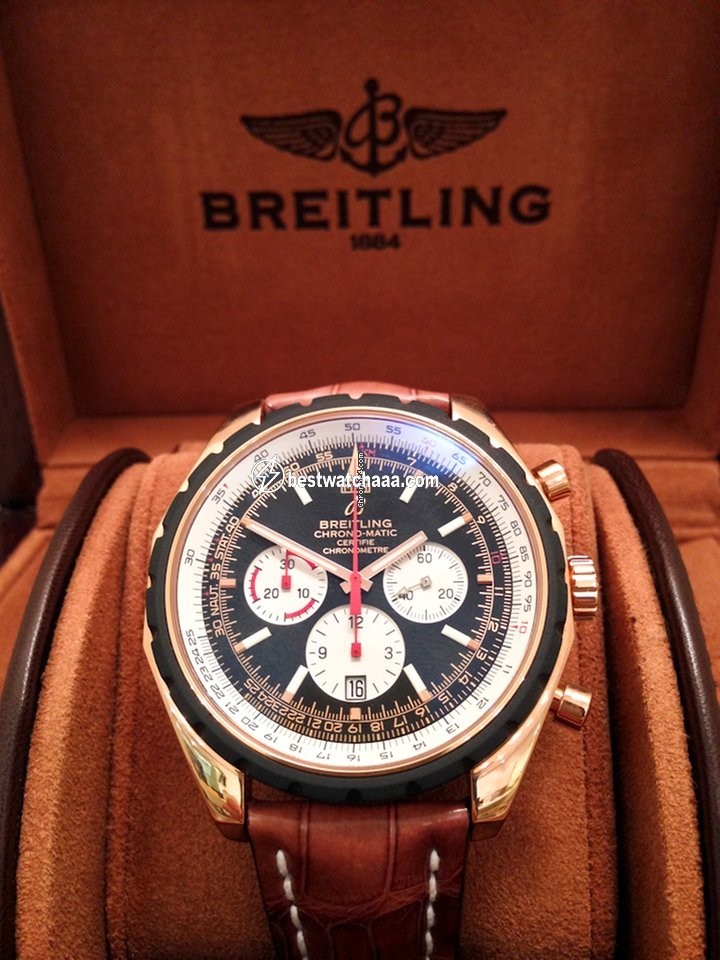 IMG_9081 Breitling Chrono-Matic 49 Mens watch Unisex Automatic Red gold R1436002 B923 Replica 6