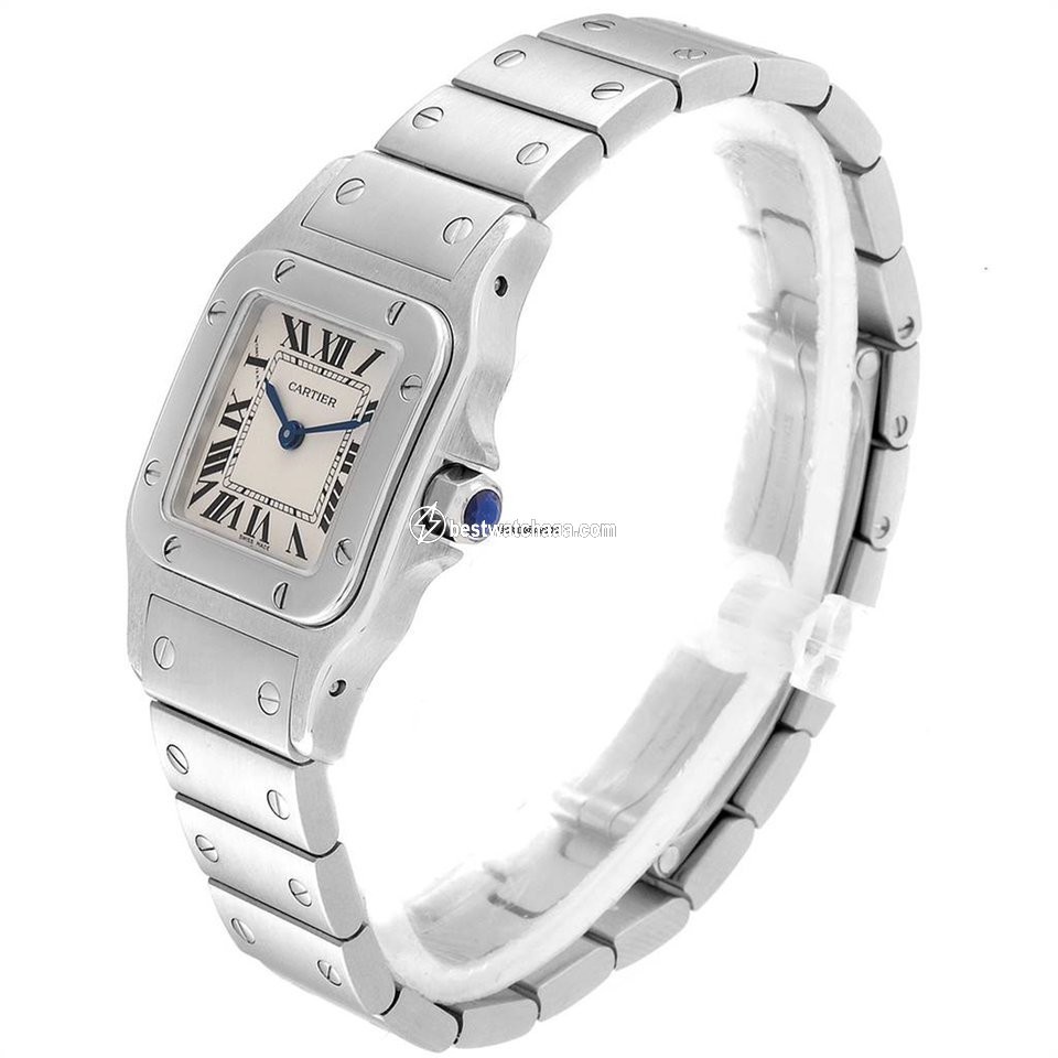 IMG_9081 Cartier Santos Galbee Womens watch Quartz Steel W20056D6 Replica 6