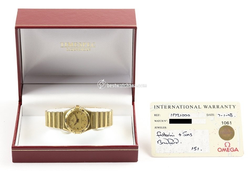 IMG_9081 Omega Constellation Womens watch Quartz Yellow gold 1172.10.00 Replica 7