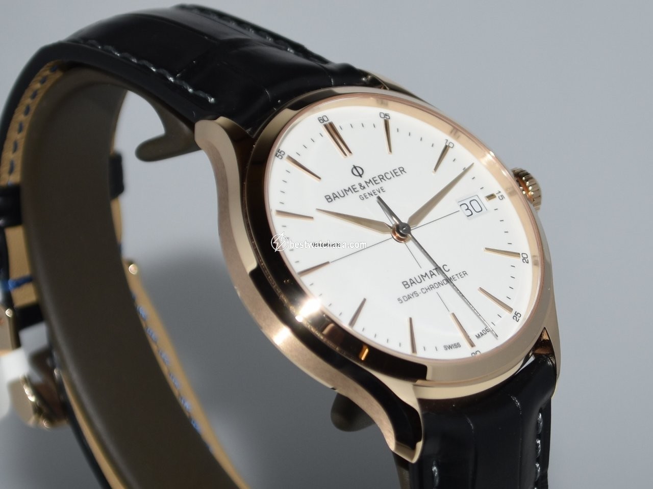IMG_9081 Baume & Mercier Clifton Mens watch Unisex Automatic Rose gold MOA10469 Replica 7
