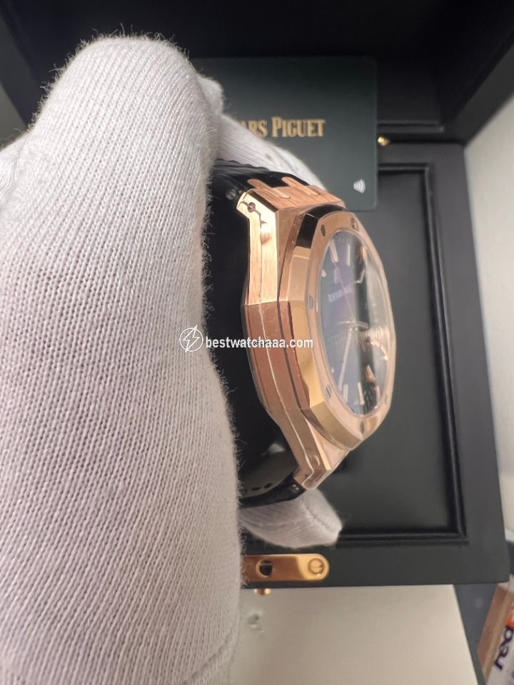 IMG_9081 Audemars Piguet Royal Oak Mens watch Unisex Automatic Rose gold 15500OR.OO.D002CR.01 Replica 7