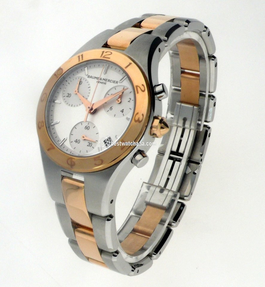 IMG_9081 Baume & Mercier Linea Womens watch Quartz Gold Steel MOA10016 Replica 7