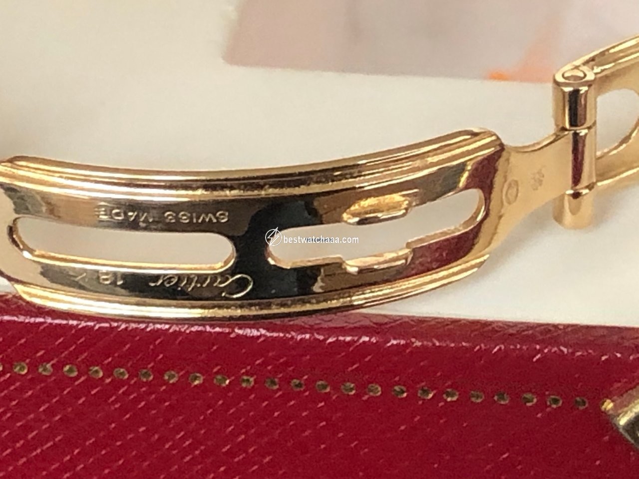 IMG_9081 Cartier Panthere Womens watch Quartz Yellow gold 866919 Replica 7