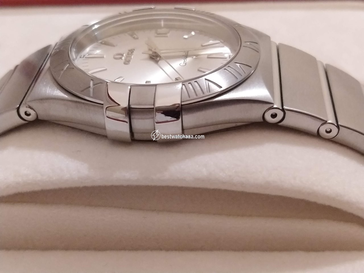 IMG_9081 Omega Constellation Quartz Mens watch Unisex Quartz Gold Steel 12310356002001 Replica 7
