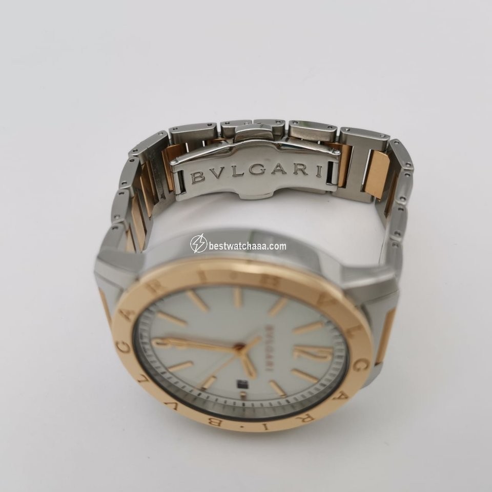 IMG_9081 Bulgari Bulgari Mens watch Unisex Automatic Gold Steel BB41SPG Replica 7