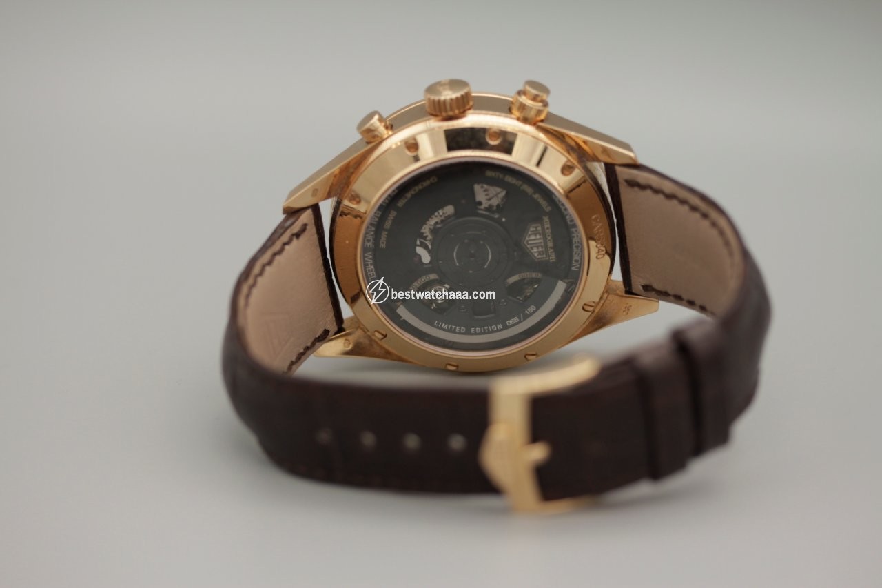 IMG_9081 TAG Heuer Carrera Mikrograph Mens watch Unisex Automatic Rose gold Tag Heuer Mikrograph Replica 7
