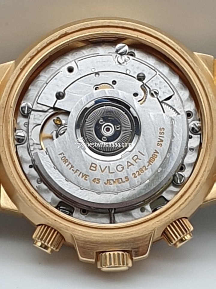 IMG_9081 Bulgari Diagono Mens watch Unisex Automatic Yellow gold SC 38 G Replica 7