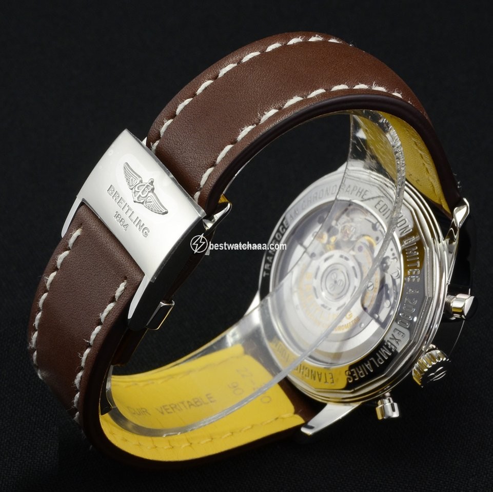 IMG_9081 Breitling Transocean Chronograph GMT Mens watch Unisex Automatic Steel AB045112 G772 Replica 7
