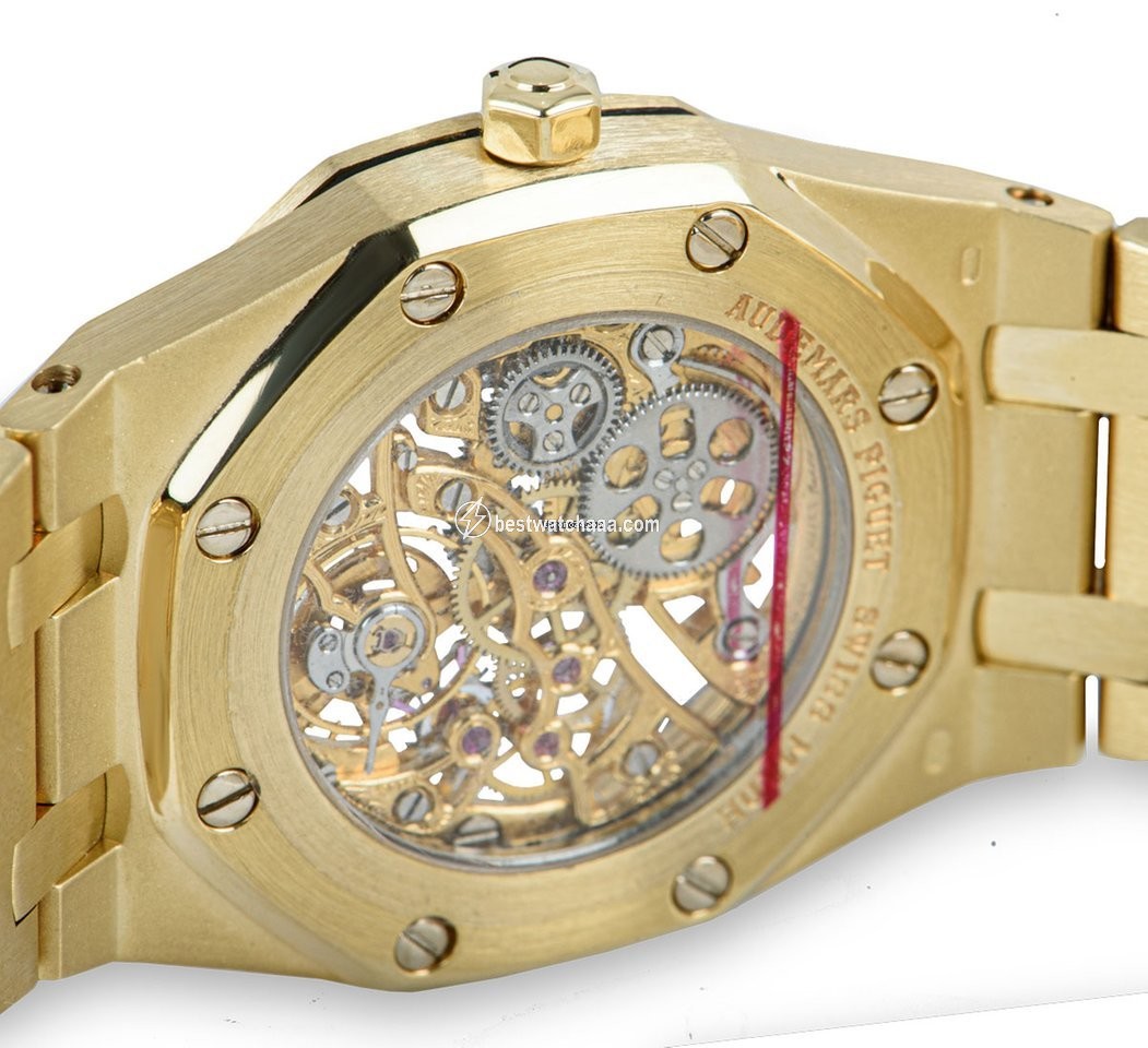 IMG_9081 Audemars Piguet Royal Oak Mens watch Unisex Manual winding Yellow gold 14789BA Replica 7